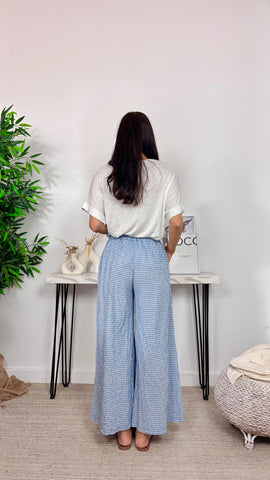 Pantalón Vichy Azul