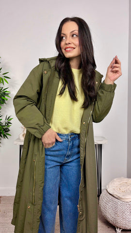 Parka Forro Vichy Caqui