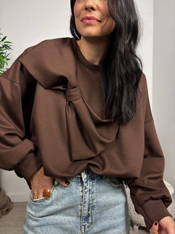 Sudadera Lazo Marrón