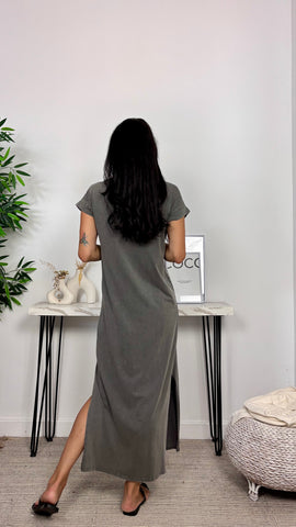 Vestido Eyelets Gris