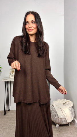 Jersey Basic Flecos Marrón