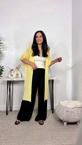 Cardigan Midi Amarillo