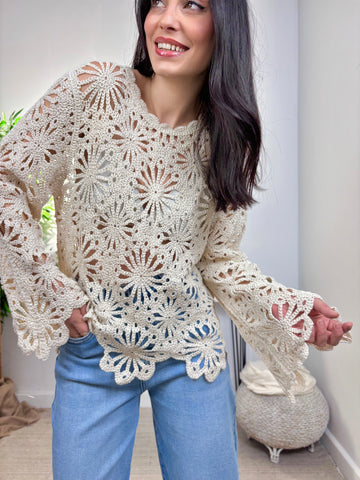 Jersey Crochet Beis