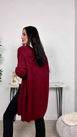 Cárdigan Punto Granate