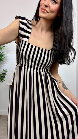 Vestido Rayas Negro