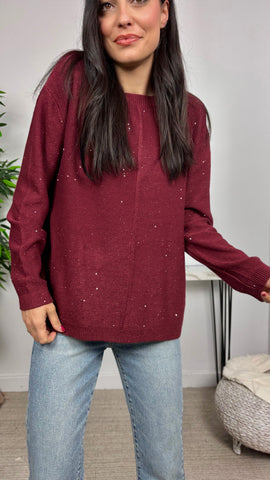 Jersey Lentejuelas Granate