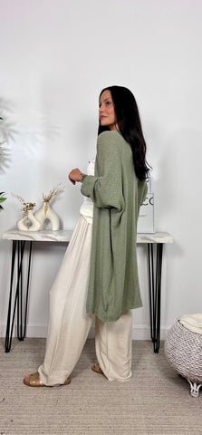 Cardigan Midi Caqui