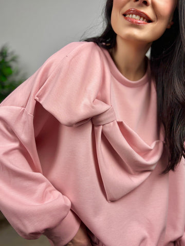 Sudadera Lazo Rosa