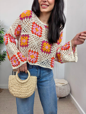 Jersey Crochet Rosa