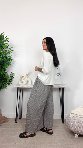 Pantalón  Vichy Negro
