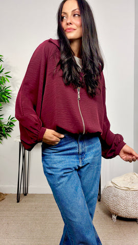 Chaqueta Fluida Granate