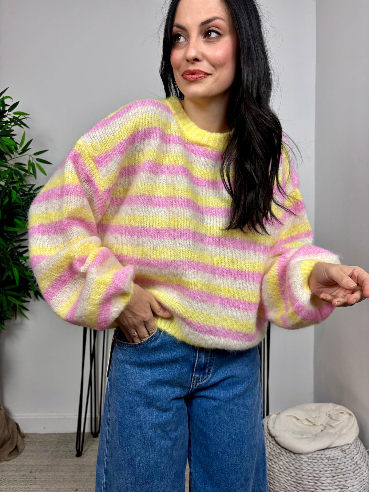 Jersey Rayas Multicolor Amarillo