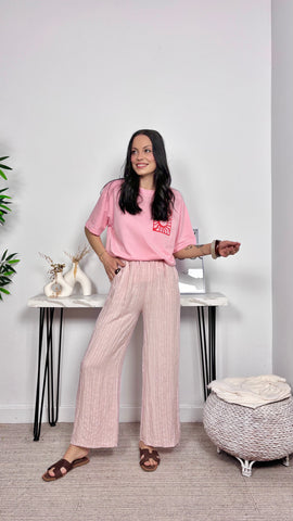 Pantalón Fluido Rosa