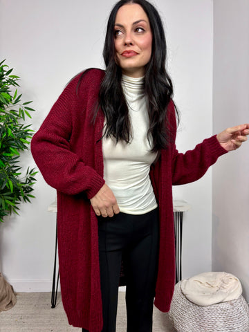Cárdigan Punto Granate