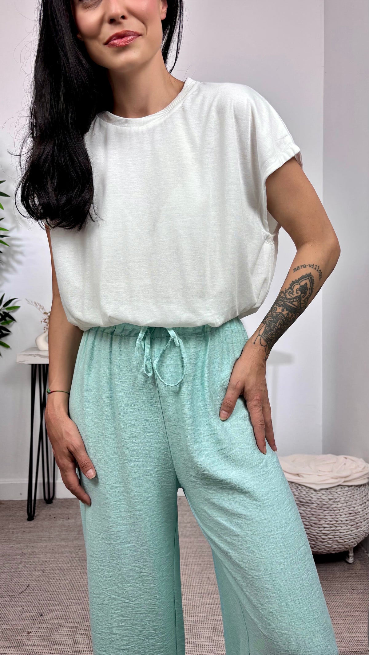 Camiseta Bajo Doblado Blanco
