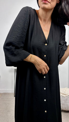 Vestido Manga Negro
