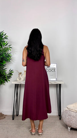 Vestido Basic Berenjena