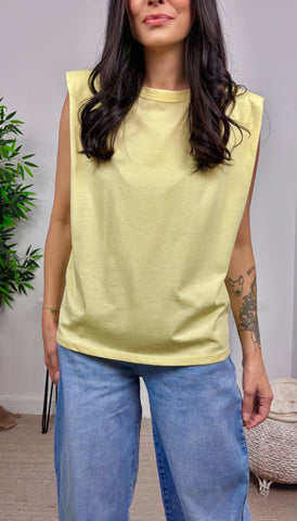 Camiseta Hombreras Amarillo