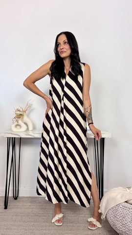 Vestido Rayas Negro