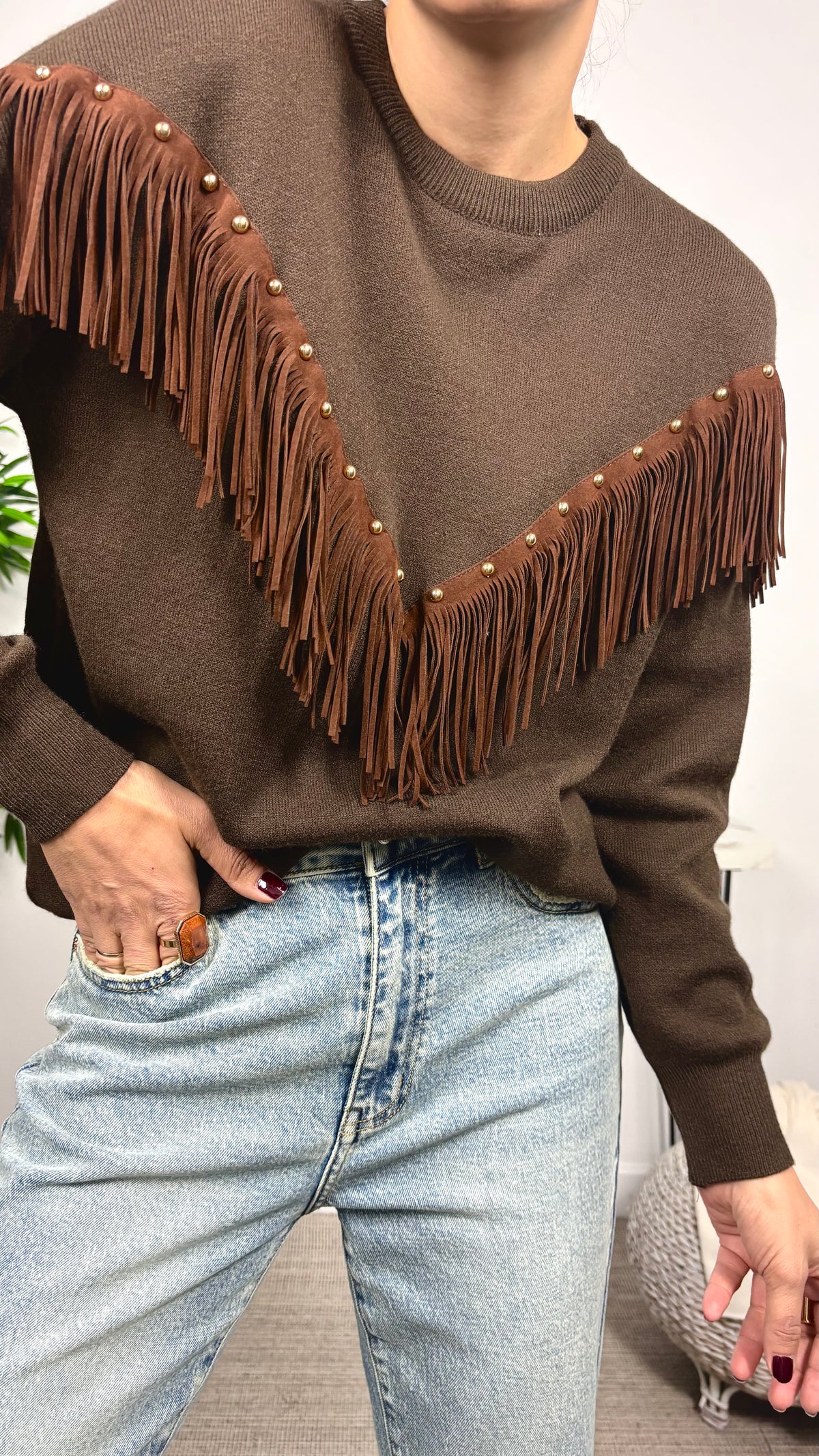 Jersey Flecos Marrón