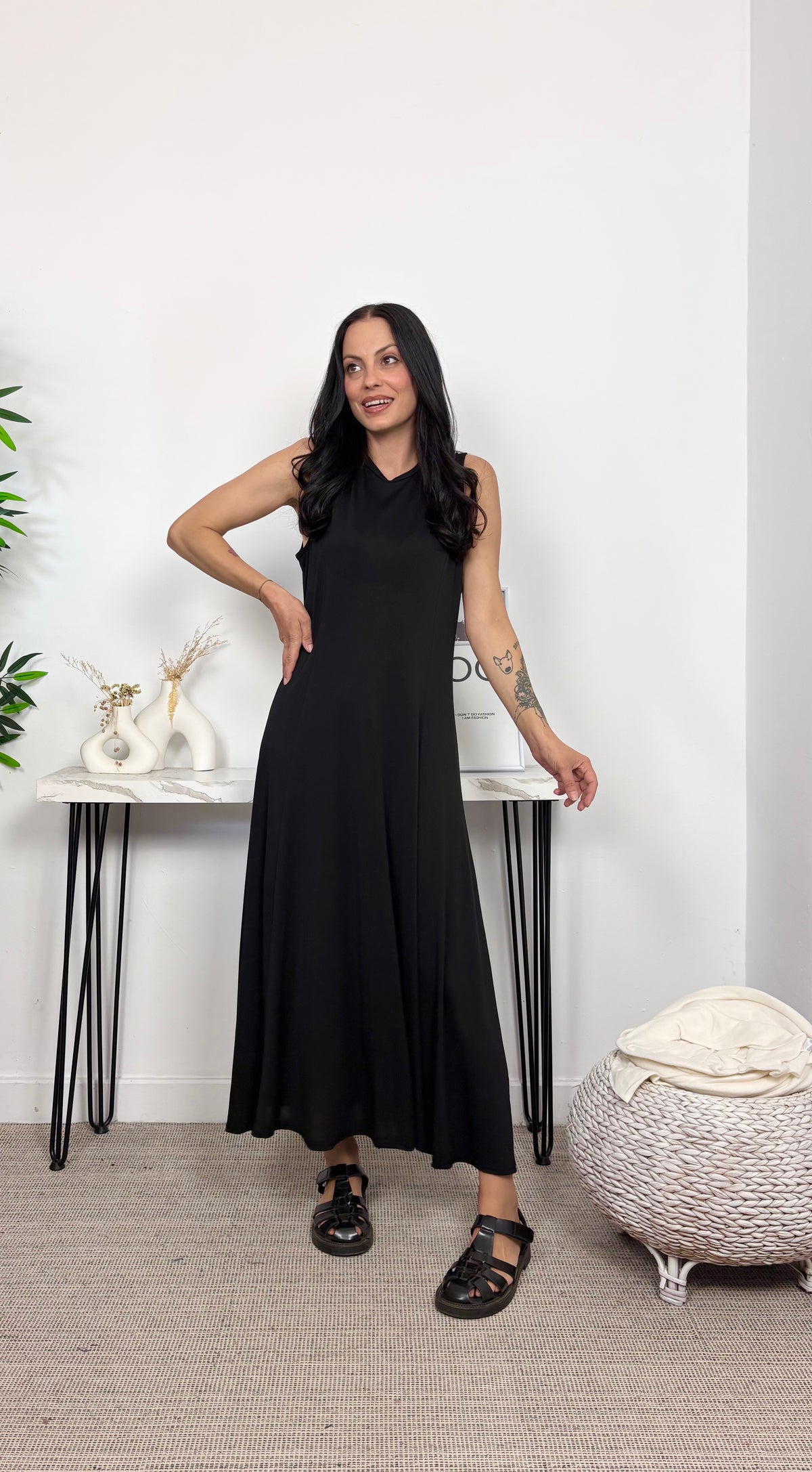 Vestido Evasé Negro