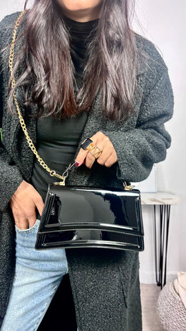 Bolso Mini Charol Negro