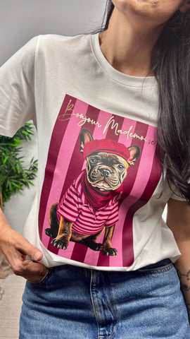 Camiseta Bulldog Burdeos