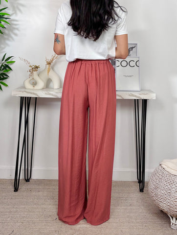 Pantalón Fluido Teja