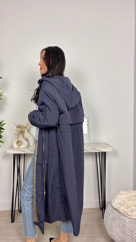 Parka Forro Vichy Marino