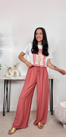 Pantalón Fluido Teja