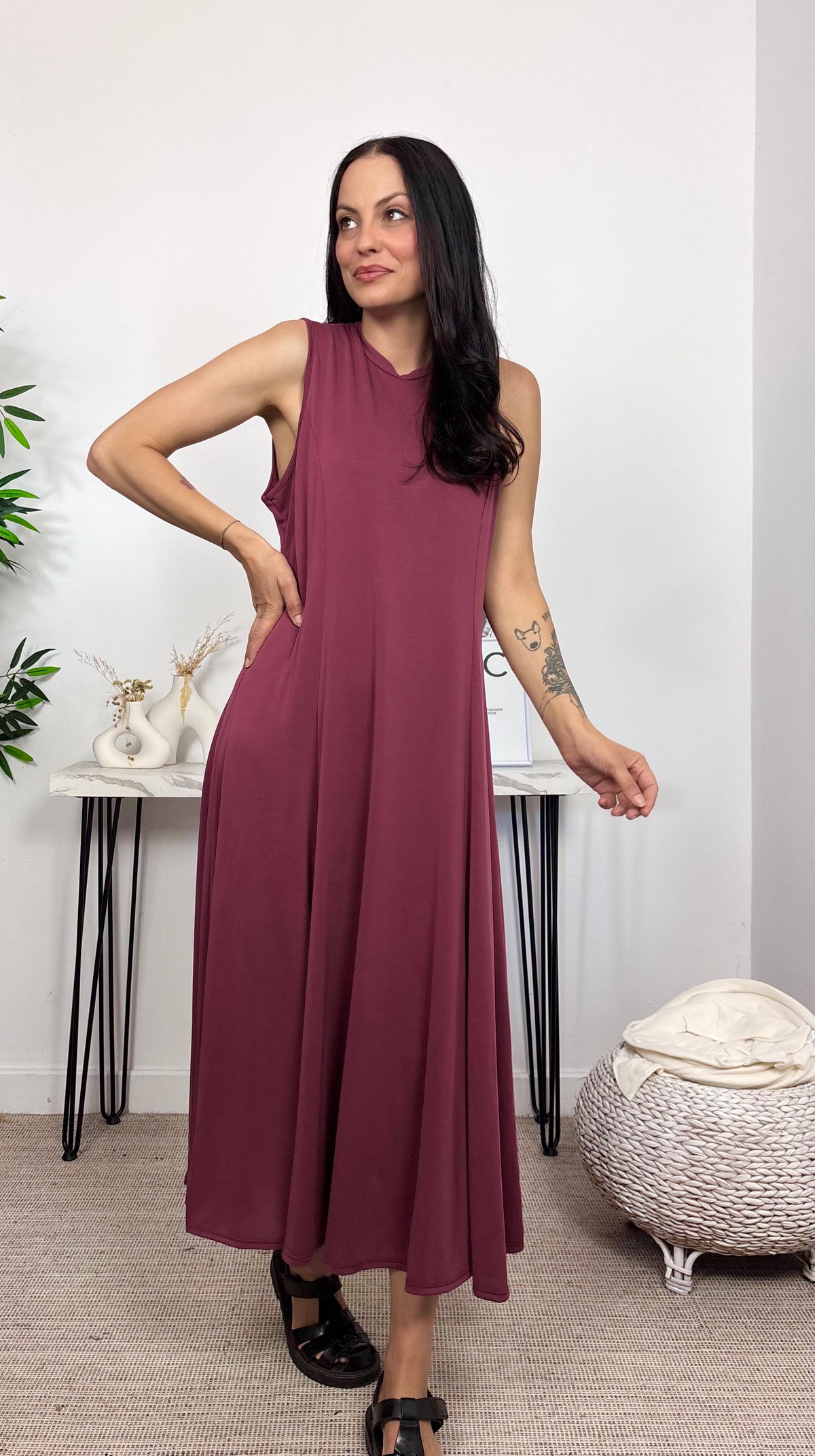 Vestido Evasé Rosa