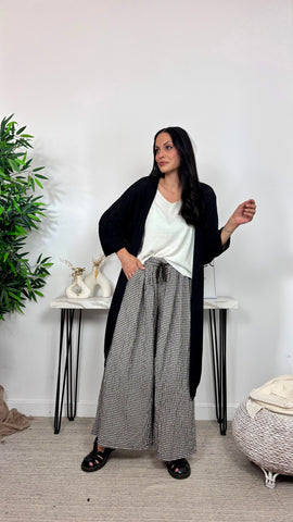 Cardigan Midi Negro
