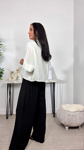 Camisa Basic Corta Blanco