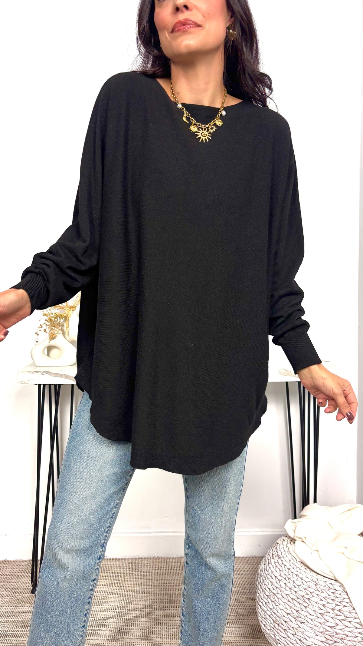Jersey Basic Oversize Negro