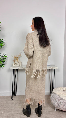 Conjunto Falda Flecos Topo