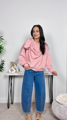 Sudadera Lazo Rosa