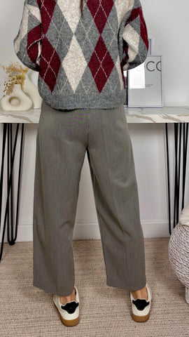 Pantalón Pinzas Gris