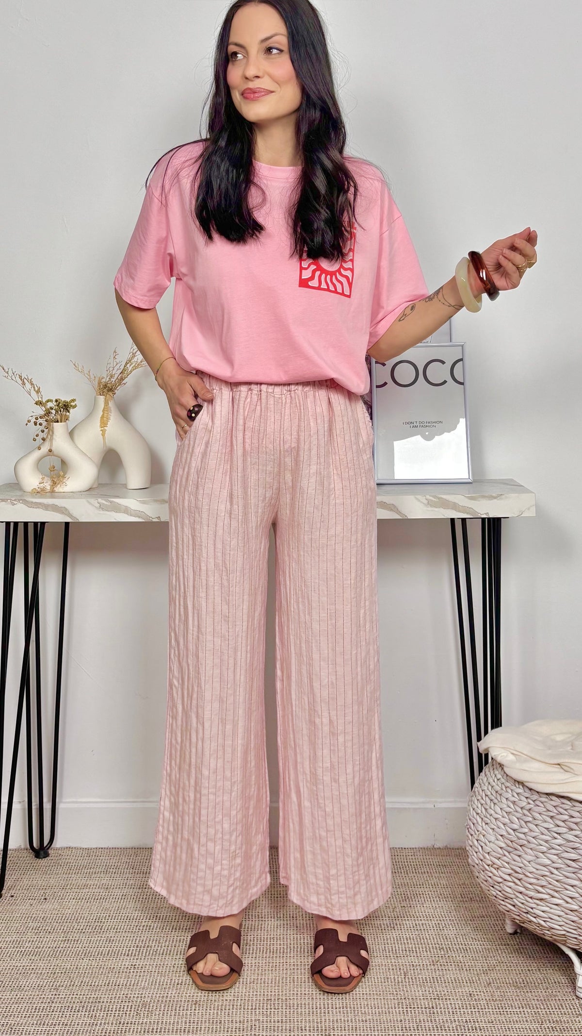 Pantalón Fluido Rosa