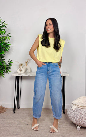 Camiseta Hombreras Amarillo
