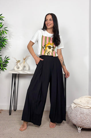 Pantalón Ancho Negro