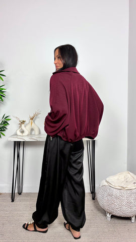 Chaqueta Fluida Granate
