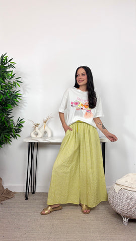 Pantalón Vichy Verde Pistacho