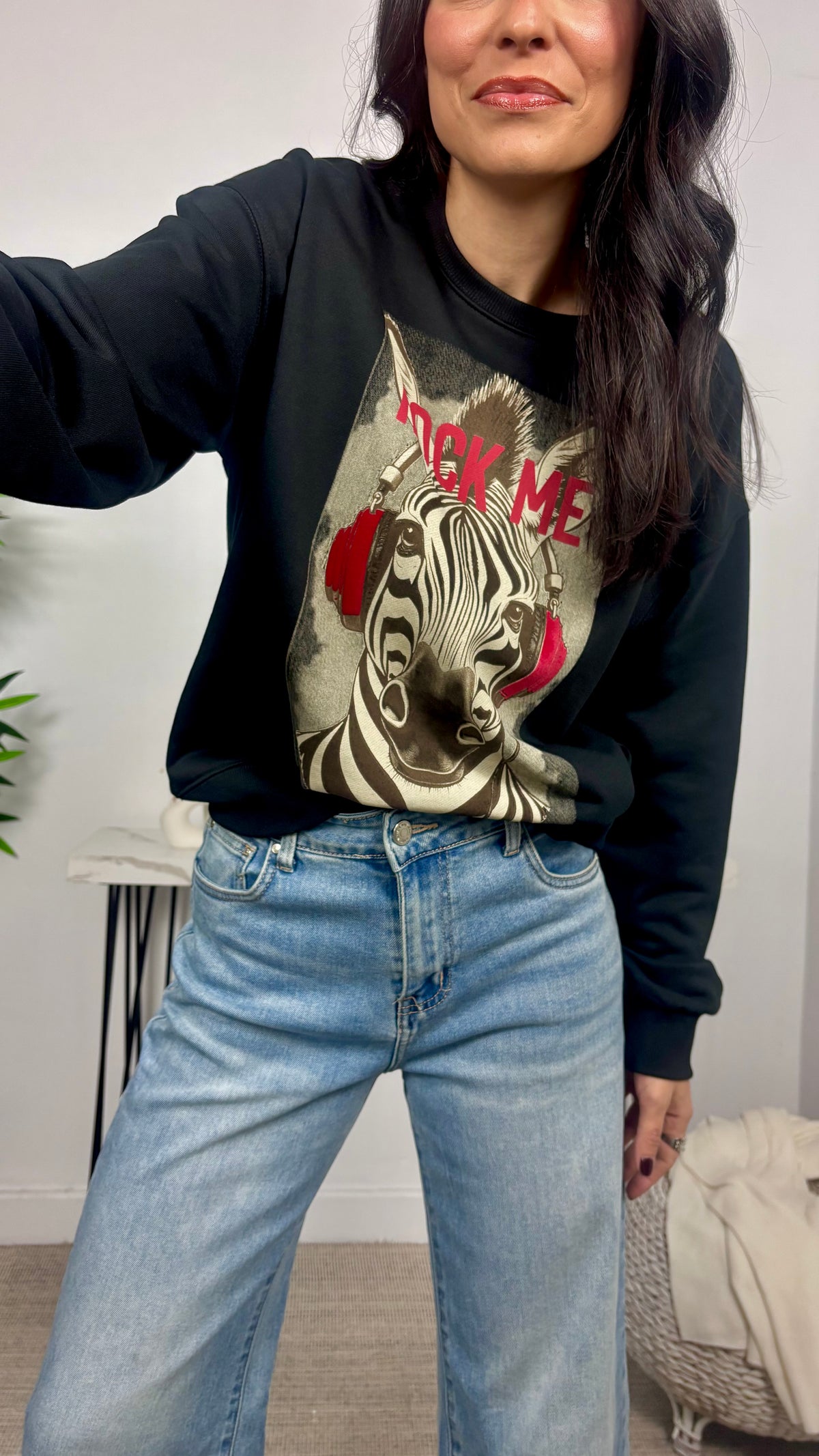 Sudadera Cebra Negro