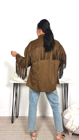 Sobrecamisa Flecos Marrón