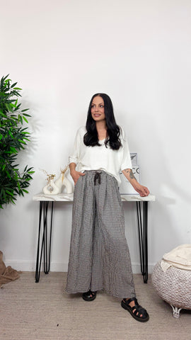Pantalón  Vichy Negro