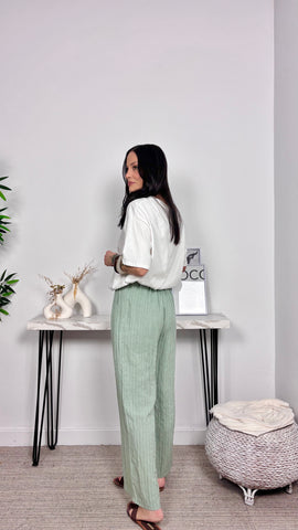 Pantalón Fluido Verde