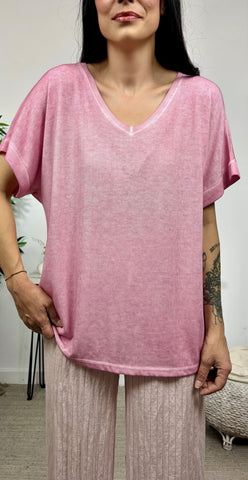 Camiseta Punto Rosa