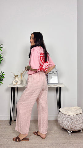Pantalón Fluido Rosa