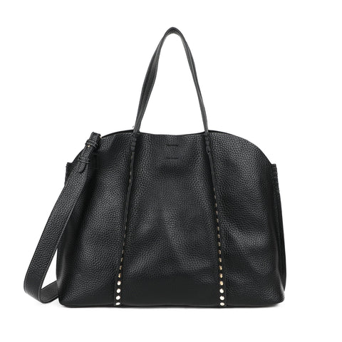 Bolso Shopper Tachuelas Negro