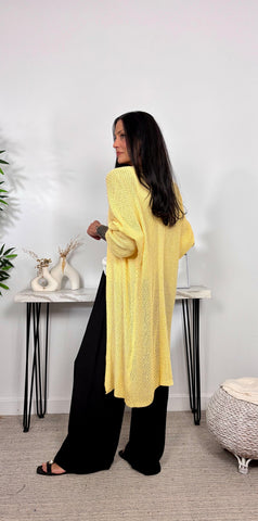 Cardigan Midi Amarillo